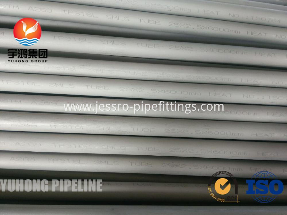 Seamless Tube A269 TP316 316L for heat exchanger